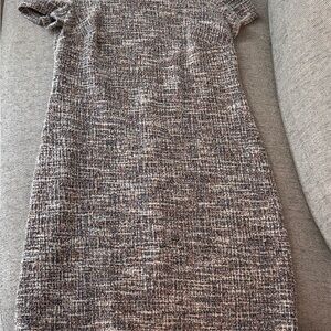 Calvin Klein Black and Gray Tweed Mini Dress